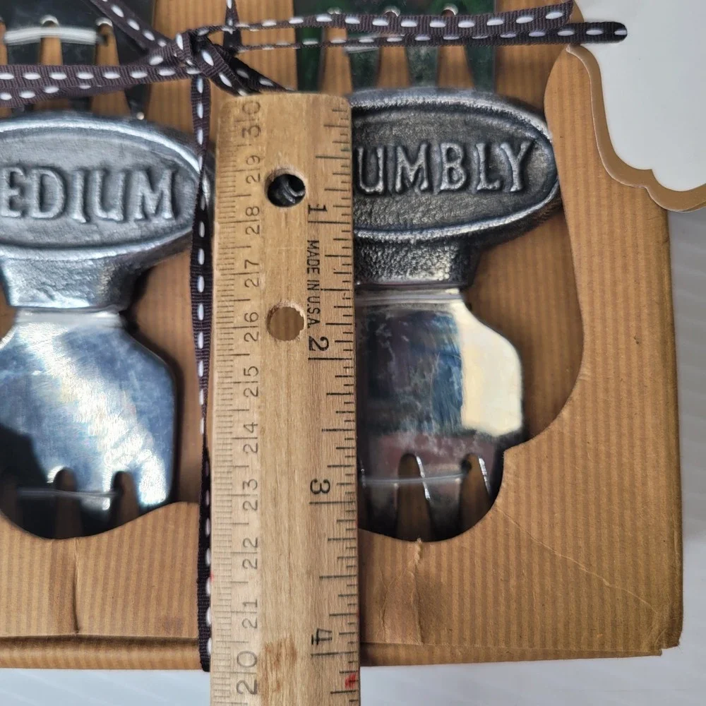 Pottery Barn Sentiment Metal Cheese Markers Hard Soft Medium Crumbly Set‎